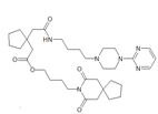 Buspirone EP Impurity J ; 4-(7,9-Dioxo-8-azaspiro[4.5]dec-8-yl)butyl [1-[2-oxo-2-[[4-[4-(pyrimidin-2-yl)piperazin-1-yl]butyl]amino]ethyl]-cyclopentyl]acetate