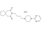 Buspirone HCl ;Buspirone Hydrochloride ; 8-[4-[4-(Pyrimidin-2-yl)piperazin-1-yl]butyl]-8-azaspiro[4.5]-decane-7,9-dione hydrochloride | 33386-08-2