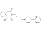 Buspirone 6-Hydroxy Metabolite ; 6-Hydroxy-8-[4-[4-(2-pyrimidinyl)-1-piperazinyl]butyl]-8-azaspiro[4.5]decane-7,9- dione ; 6'-Hydroxy Buspirone | 125481-61-0