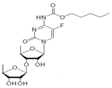 Capecitabine 3-O-BDR Impurity (USP) ;3’-O-(5’-Deoxy-β-D-ribofuranosyl) Capecitabine ; [1-[5-Deoxy-3-O-(5-deoxy-β-D-ribofuranosyl)-β-D-ribofuranosyl]-5-fluoro-2-oxo-1,2-dihydropyrimidin-4-yl]-carbamic acid pentyl ester  | 1262133-64-1