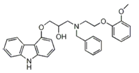 Carvedilol EP Impurity C ; Carvedilol USP RC C ; N-Benzyl Carvedilol ; (2RS)-1-[Benzyl[2-(2-methoxyphenoxy)ethyl]amino]-3-(9H-carbazol-4-yloxy)propan-2-ol ; 1-(9H-Carbazol-4-yloxy)-3-(benzyl(2-(2-methoxyphenoxy) ethyl)amino)propan-2-ol  | 72955-94-3