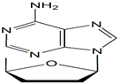 Didanosine EP Impurity H ;5′-Deoxydideoxyadenosine (USP) ; 2′,3′,5′-Trideoxyadenosine ; 9-(2,3,5-trideoxy-β-D-glycero-pentofuranosyl)-9H-purin-6-amine | 6612-70-0 