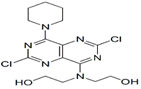 Dipyridamole Dichloro Dihydroxyethyl Impurity ;  2,6-Dichloro-4-di(2-hydroxyethyl)amino-8-(piperidin-1-yl)-pyrimido[5,4-d]pyrimidine