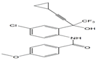 Efavirenz Benzoyl Amino Alcohol (USP) ; Efavirenz N-Methoxybenzoyl Amino Alcohol ;  N-(4-Chloro-2-(4-cyclopropyl-1,1,1-trifluoro-2-hydroxybut-3-yn-2-yl) phenyl)-4-methoxybenzamide | 1189491-03-9 