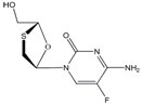Emtricitabine 5-Epimer ;  4-Amino-5-fluoro-1-[(2R,5R)-2- (hydroxymethyl)-1,3-oxathiolan-5-yl]-2-(1H)-pyrimidone | 145986-26-1 