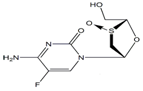 Emtricitabine Sulfoxide ;  4-Amino-5-fluoro-1-[(2R,5S)-2- (hydroxymethyl)-3-oxido-1,3-oxathiolan-5-yl]-2-(1H)-pyrimidone  | 152128-77-3