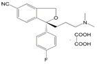Escitalopram EP Impurity K ;Citalopram R-Isomer ; (R)-(-)-1-(3-Dimethylaminopropyl)-1-(4-fluoro-phenyl)-1,3-dihydro-isobenzofuran-5-carbonitrile oxalate  | 219861-53-7 