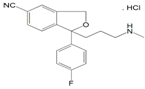 Escitalopram EP Impurity D ;Citalopram EP Impurity D ; N-Desmethyl Citalopram HCl ; 1-(4'-Fluorophenyl)-1-(3-(methylamino)propyl)-1,3-dihydro isobenzo furan-5-carbonitrile hydrochloride | 144025-14-9 