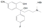 Escitalopram EP Impurity E ;Escitalopram USP RC A (HBr Salt) ; Citadiol HBr ; Citalopram Dihydroxy Impurity ; 4-{4-(Dimethylamino)-[(4'-fluorophenyl)-1-hydroxybutyl]-3-(hydroxymethyl)}benzonitrile HBr | 103146-26-5