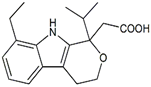Etodolac EP Impurity F ; 1-Isopropyl Etodolac ; 2-[(1RS)-8-Ethyl-1-(1-methylethyl)-1,3,4,9-tetrahydropyrano[3,4-b]indol-1-yl]acetic acid | 849630-65-5 