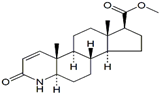 Finasteride EP Impurity B ;Finasteride USP RC D ; Finasteride Methyl Ester Analog ; Dutasteride Methyl Ester Analog ; 3-Oxo-4-aza-5α-αndrost-1-ene-17β-carboxylic acid methyl ester | 103335-41-7