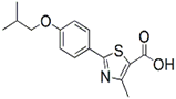 Febuxostat Descyano Impurity ;3-Descyano Febuxostat ;  2-(4-Isobutoxyphenyl)-4-methylthiazole-5-carboxylic acid | 1206550-99-3