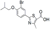 Febuxostat Bromo Impurity ; 2-[3-Bromo-4-(2-methylpropoxy)phenyl]-4-methylthiazole-5-carboxylic acid | 144060-40-2