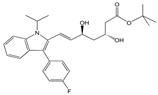 Fluvastatin EP Impurity B ;Fluvastatin BP Impurity B ; (3R,5S)-Fluvastatin t-Butyl Ester ; 1,1-Dimethylethyl (3R,5S,6E)-7-[3-(4-ﬂuorophenyl)-1-(1-methylethyl)-1H-indol-2-yl]-3,5-dihydroxyhept-6-enoate | 194934-96-8