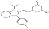 Fluvastatin EP Impurity E ; Fluvastatin BP Impurity E ; 4,5-Anhydro Fluvastatin Racemate ; (6R)-6-[(E)-2-[3-(4-Fluorophenyl)-1-(1-methylethyl)-1H-indol-2-yl]ethenyl]-4-hydroxy-5,6-dihydro-2H-pyran-2-one | 920275-10-1