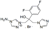 Fluconazole EP Impurity I ;Fluconazole Amino Impurity ;  4-Amino-1-[(2RS)-2-(2,4-difluorophenyl)-2-hydroxy-3(1H-1,2,4-triazol-1-yl)propyl]-4H-1,2,4-triazolium bromide  |  150168-54-0