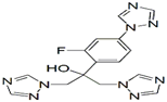Fluconazole EP Impurity B ;Fluconazole USP RC A ;  2-[2-Fluoro-4-(1H-1,2,4-triazol-1-yl)phenyl]-1,3-bis(1H-1,2,4-triazol-1-yl)propan-2-ol   |  871550-15-1
