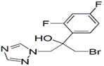 Fluconazole EP Impurity H ;Fluconazole Bromo Impurity ; (2RS)-1-Bromo-2-(2,4-difluorophenyl)-3-(1H-1,2,4-triazol-1-yl)propan-2-ol  |  150194-52-8