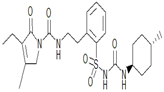 Glimepiride EP Impurity I ; Glimepiride BP Impurity I ; Glimepiride USP Related Compound I ; Glimepiride ortho Isomer ; 1-[2-[2-(3-Ethyl-4-methyl-2-oxo-3-pyrroline-1-carboxamido) ethyl] phenylsulfonyl]-3-(4-methylcyclohexyl)urea | 878480-70-7