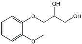 Guaifenesin ; 3-(o-Methoxyphenoxy)-1,2-propanediol, Guaiacol Glyceryl Ether, Robitussin, Guaifenesin Impurity B,;2RS)-3-(2-Methoxyphenoxy)propane-1,2-diol