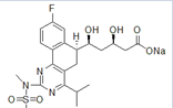 Rosuvastatin (6S)-Isomer Sodium Salt ; Rosuvastatin Dihydrobenzoquinazoline (6S)-Isomer ; (3R,5S)-5-[(6S)-8-Fluoro-4-isopropyl-2-(N-methylmethylsulfonamido)-5,6-dihydrobenzo[h]quinazolin-6-yl]-3,5-dihydroxypentanoic acid sodium salt | 854898-53-6