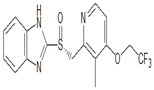 Lansoprazole R-Isomer ; 2-[(R)-[[3-Methyl-4-(2,2,2-trifluoroethoxy)-2-pyridinyl]methyl]sulfinyl]-1H-benzimidazole ; Dexlansoprazole ; R-(+)-Lansoprazole ;