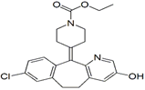 Loratadine 3-Hydroxy Impurity ; 8-Chloro-3-hydroxy-6,11-dihydro-11-[N-ethoxycarbonyl-4-piperidylidene]-5H-benzo[5,6] cyclohepta[1,2-b]pyridine ; 3-Hydroxy Loratadine | 183483-15-0