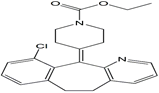 Loratadine 8-Dechloro-10-Chloro Impurity ; 4-(10-Chloro-5,6-dihydro-11H-benzo[5,6]cyclohepta[1,2-b]pyridin-11-ylidene)-1-piperidine carboxylic acid ethyl ester | 1346605-16-0
