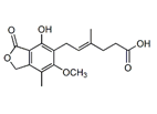 Mycophenolate Mofetil EP Impurity F ;Mycophenolic Acid ; (4E)-​6-​(4-​Hydroxy-​6-​methoxy-​7-​methyl-​3-​oxo-​1,​3-​dihydro-​2-​benzofuran-​5-​yl)-​4-​methylhex-​4-​enoic acid | 24280-93-1