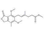 Mycophenolic Acid O-Methyl Methyl Ester ; O-Methyl Mycophenolic Acid Methyl Ester ; Methyl (E)-6-(1,3-dihydro-4,6-dimethoxy-7-methyl-3-oxo-5-isobenzofuranyl)-4-methyl-4-hexenoate  | 60435-90-7