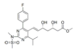 Rosuvastatin (3S,5R)-Isomer Methyl Ester ; ent-Rosuvastatin Methyl Ester ; (3S,5R,6E)-7-[4-(4-Fluorophenyl)-6-(1-methylethyl)-2-[methyl(methyl sulfonyl)amino]-5-pyrimidinyl]-3,5-dihydroxy-6-heptenoic acid methyl ester