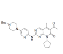 Palbociclib Impurity D; 4-[6-(6-Acetyl-8-cyclopentyl-5-methyl-7-oxo-7,8-dihydro-pyrido[2,3-d]pyrimidin-2-ylamino)-pyridin-3-yl]-piperazine-1-carboxylic acid tert-butyl ester