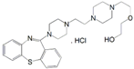 Quetiapine Dipiperazine Monoether Impurity ;  4-[2-[(4-Dibenzo [b,f] [1,4]thiazepin-11-yl-1-piperazinyl)]ethyl]-1-[(2-hydroxy ethoxyl)ethyl]-piperazine HCL