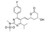 Rosuvastatin (3R,5R)-Lactone ; Rosuvastatin-(5R)-lactone ; N-[4-(4-Fluorophenyl)-6-(1-methylethyl)-5-[(1E)-2-[(2R,4R)-tetrahydro-4-hydroxy-6-oxo-2H-pyran-2-yl]ethenyl]-2-pyrimidinyl]-N-methyl-methane sulfonamide | 1422954-11-7 