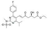 Rosuvastatin 5-Oxo Acid Ethyl Ester; 5-Oxo Rosuvastatin Acid Ethyl Ester ; (3R,6E)-7-[4-(4-Fluorophenyl)-6-(1-methylethyl)-2-[methyl(methylsulfonyl)amino]-5-pyrimidinyl]-3-hydroxy-5-oxo-6-heptenoic acid ethyl ester