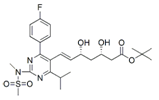 Rosuvastatin EP Impurity G t-Butyl Ester ;(3S,5R)-Rosuvastatin t-Butyl Ester ; Rosuvastatin t-Butyl Ester Enantiomer ; enti-Rosuvastatin t-Butyl Ester ; (3S,5R,6E)-7-[4-(4-Fluorophenyl)-6-(1-methyl ethyl)-2-[methyl (methylsulfonyl) amino]-5-pyrimidinyl]-3,5-dihydroxy-6-heptenoic acid t-butyl ester | 615263-60-0 