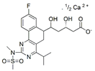 Rosuvastatin EP Impurity I (Calcium Salt);(3S,5RS)-5-[8-Fluoro-4-isopropyl-2-(N-methylmethylsulfon amido)-5,6-dihydrobenzo[h]quinazolin-6-yl]-3,5-dihydroxypentanoicacid calcium salt