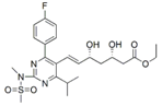 Rosuvastatin (3S,5R)-Isomer Ethyl Ester;  ent-Rosuvastatin Ethyl Ester ; (3S,5R,6E)-7-[4-(4-Fluorophenyl)-6-(1-methylethyl)-2-[methyl(methyl sulfonyl)amino]-5-pyrimidinyl]-3,5-dihydroxy-6-heptenoic acid ethyl ester
