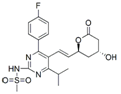 Rosuvastatin N-Desmethyl Lactone ; N-[4-(4-Fluorophenyl)-6-(1-methylethyl)-5-[(1E)-2-[(2S,4R)-tetrahydro-4-hydroxy-6-oxo-2H-pyran-2-yl]ethenyl]-2-pyrimidinyl]-methanesulfonamide |  1797419-58-9