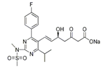 Rosuvastatin 3-Oxo Acid Sodium Salt ; 3-Oxo Rosuvastatin Sodium ; 7-[4-(4-Fluorophenyl)-6-(1-methylethyl)-2-[methyl(methylsulfonyl)amino]-5-pyrimidinyl]-5-hydroxy-3-oxo-6-heptenoic acid sodium salt | 1346747-49-6