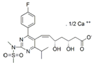 Rosuvastatin (Z)-Isomer Calcium ;(3R,5S, 6Z)-Rosuvastatin Calcium ; (3R,5S,6Z)-7-[4-(4-Fluorophenyl)-6-(1-methylethyl)-2-[methyl (methyl sulfonyl)amino]-5-pyrimidinyl]-3,5-dihydroxy- 6-heptenoic acid calcium salt