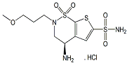 Brinzolamide USP RC B ; N-Desethyl Brinzolamide HCl;(4R)-4-Amino-3,4-dihydro-2-(3-methoxypropyl)-2H-thieno[3,2-e]-1,2-thiazine-6-sulfonamide 1,1-Dioxide HCl  |  404034-55-5
