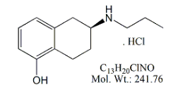 Rotigotine EP Impurity B (HCl) ; N-Desthienylethyl Rotigotine HCl ;  (S)-6-(Propylamino)-5,6,7,8-tetrahydronaphthalen-1-ol HCl ; |  101470-23-9 (Base) ;