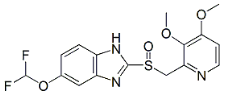 Pantoprazole ; 6-(Difluoromethoxy)-2-[(3,4-dimethoxypyridin-2-yl)methylsulfinyl]-1H-benzimidazole |   102625-70-7