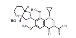Moxifloxacin Impurity B ; Moxifloxacin Dimethoxy Analog ; 1-Cyclopropyl-6,8-dimethoxy-7-[(4aS,7aS)-octahydro-6H-pyrrolo[3,4-b]pyridin-6-yl]-4-oxo-1,4-dihydroquinoline-3-carboxylic acid   |  1029364-73-5