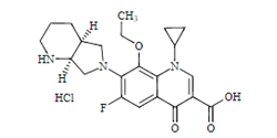Moxifloxacin Impurity C ; Moxifloxacin Ethyl Analog ; 1-Cyclopropyl-8-ethoxy-6-fluoro-7-[(4aS,7aS)-octahydro-6H-pyrrolo [3,4-b]pyridin-6-yl]-4-oxo-1,4-dihydroquinoline-3-carboxylic acid   |   1029364-75-7