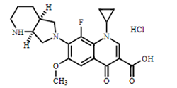 Moxifloxacin Impurity D ; Moxifloxacin Isomer ; 1-Cyclopropyl-8-fluoro-6-methoxy-7-[(4aS,7aS)-octahydro-6H-pyrrolo [3,4-b]pyridin-6-yl]-4-oxo-1,4-dihydroquinoline-3-carboxylic acid   |  1029364-77-9
