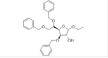 Tribenoside ; (3R,4R,5R)-4-(Benzyloxy)-5-((R)-1,2-bis(benzyloxy)ethyl)-2-ethoxytetrahydrofuran-3-ol|10310-32-4