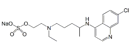 Hydroxychloroquine EP Impurity B ;Hydroxychloroquine O-Sulfate Sodium Salt ; 2-((4-(7-Chloroquinolin-4-ylamino)pentyl)(ethyl)amino)ethyl sulfate sodium salt  |  103152-84-7