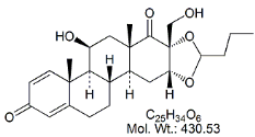 Budesonide EP Impurity C ;16α,17-[(1RS)-Butylidenebis(oxy)]-11β-hydroxy-17-(hydroxymethyl)-D-homoandrosta-1,4-diene-3,17a-dione  |   1040085-99-1